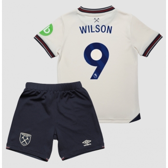Billige Fotballdrakt West Ham United Callum Wilson #9 Replika Bortedraktsett Barn 2025-26 Kortermet (med bukser)